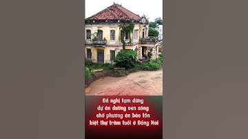 Đề nghị tạm dừng dự án đường ven sông chờ phương án bảo tồn biệt thự trăm tuổi ở Đồng Nai #shorts