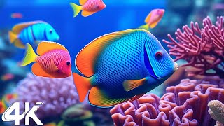 Ocean 4K - Sea Animals for Relaxation, Beautiful Coral Reef Fish in Aquarium - 4K Video Ultra HD