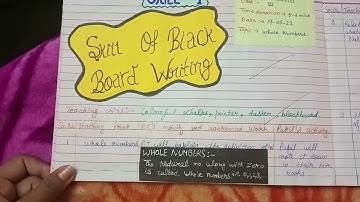 B.Ed. Micro Teaching 4th Skill of Mathematics:- "Skill of Blackboard Writing"