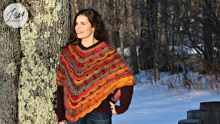Virus Poncho | How To Crochet a Poncho | Crochet Virus Poncho | German Shells/Virus Stitch