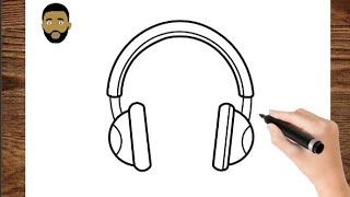 How To Draw A Headset - كيفية رسم سماعة خطوة بخطوة