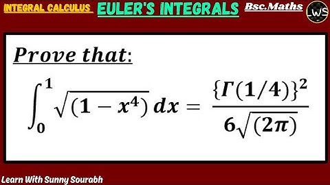 BETA AND GAMMA FUNCTIONS [INTEGRAL CALCULUS]