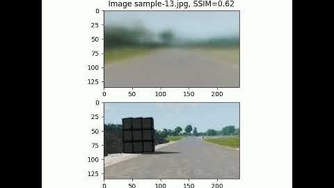 SSIM metric for collection sequence starting 18M distance from billboard using VAE (4th training)