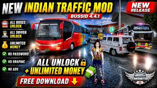 New Indian Traffic Mod BUSSID 4.4.1 😱 All Bus Unlock + Unlimited Money Free Download 🔥