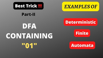 Design the DFA that containing 01 ||DFA Example || #toc #fullexplanation  #nepalilanguage