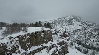 Snowy Utah Mountains - Relaxing Drone Footage