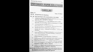 FYBAF SEM-II | BUSINESS COMMUNICATION UNIVERSITY QUESTION PAPER WITH SOLUTION #pastyearpaper
