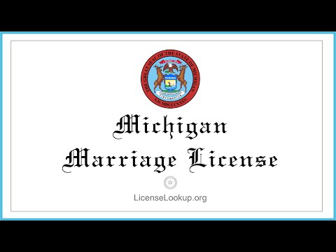 Video: ¿Qué necesita para una licencia de matrimonio de Michigan?
