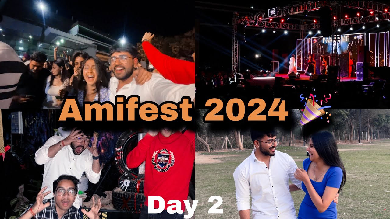 Amifest 2024 // dj night 🍾 // Day 2 // Amity University// vlog# 56