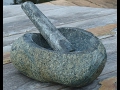 Stone Carving- The Granite Fieldstone Mortar & Pestle