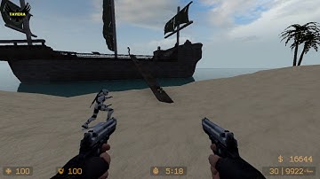 ZOMBIE ESCAPE ROUND ON COUNTER-STRIKE: SOURCE, MAP: ZE_PIRATES_PORT_ROYAL, LEVEL 3,CSS