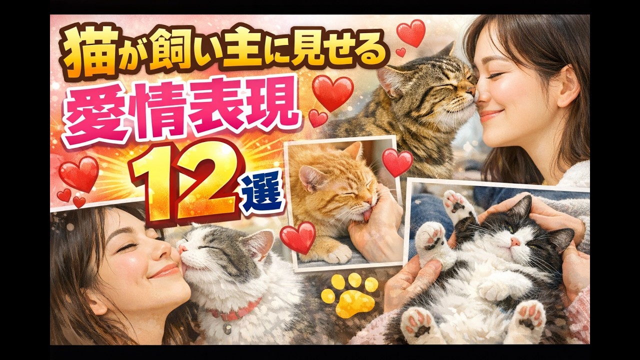 猫が飼い主に見せる愛情表現12選