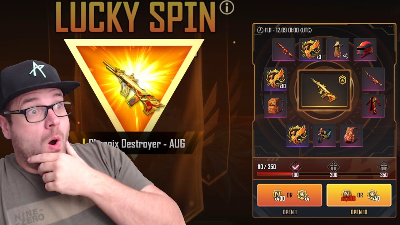 WE GOT INSANE LUCKY! NEW PHOENIX DESTROYER AUG LUCKY SPIN | New State Mobile