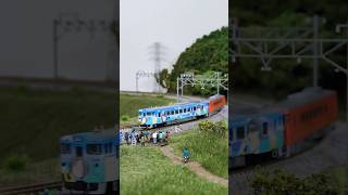 鬼太郎列車 キハ40 ▼N-scale model, TOMIX Diesel Train Series KIHA ”Kitaro Train“.