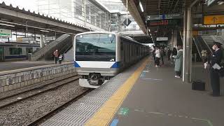 【E531系K461編成が久しぶりに運用復帰！】 15時11分勝田駅発水戸行E531系K461編成到着・発車シーン 2022年3月31日