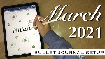 March 2021 Digital Bullet Journal Setup | Plan with Me!