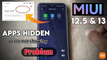 Redmi Hidden Apps Option Not Showing | How To Hide Apps In MIUI 12.5 App Hide kaise kare Redmi