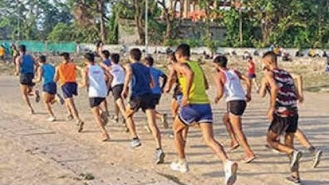 Excise Constable 1600 meter running 3rd round sambalpur district