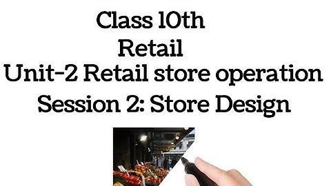 Class 10th Retail Unit-2 Retail store operation, Session 2 Store design #store #retail #design