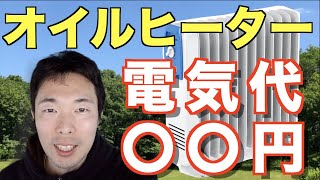 【オイルヒーター】電気代〇〇円だった【安い？】