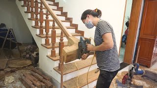 Part 2 |  Ideas for Design | Construction of Granite Stairs With Modern Wooden Surfaces