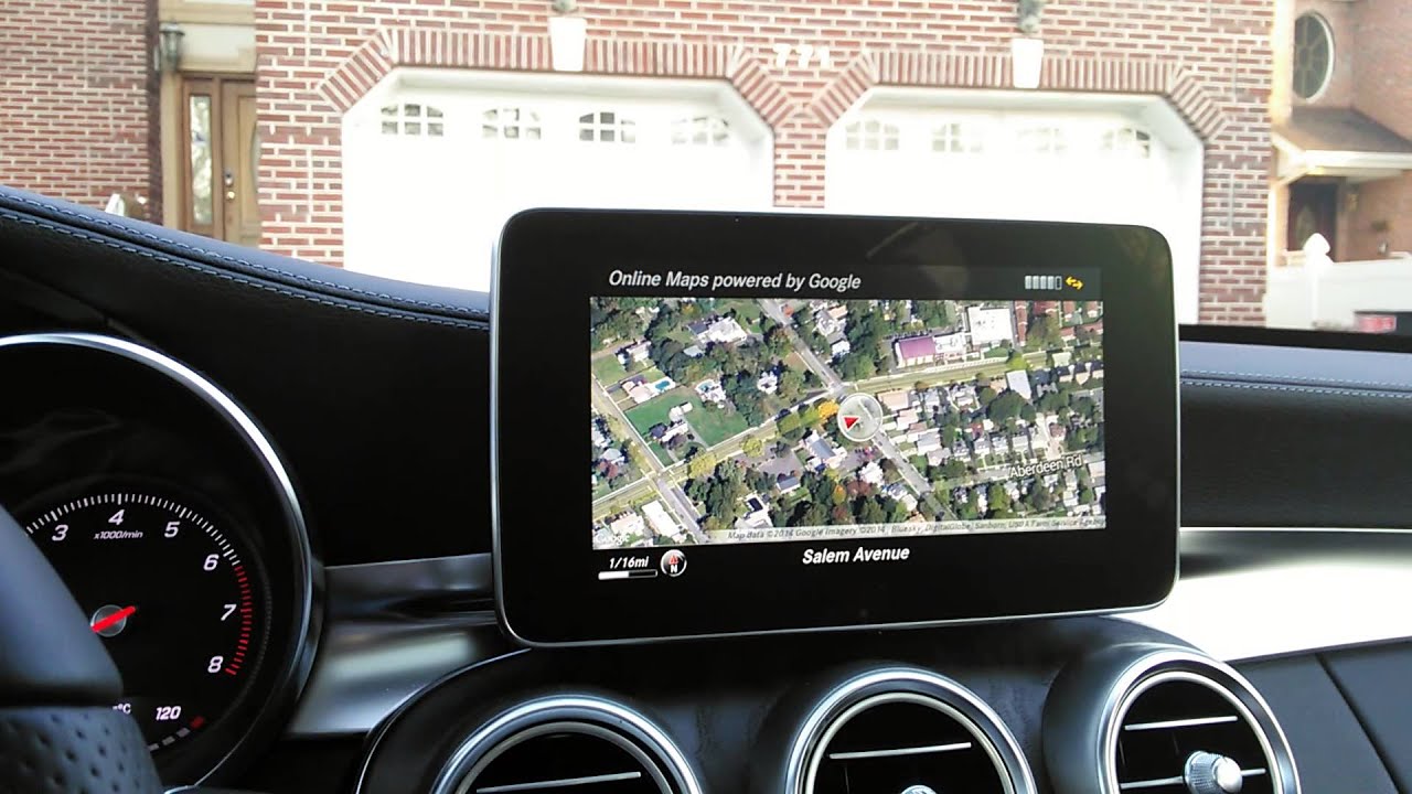 Mercedes C300 2015 Google map option - YouTube