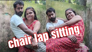 Chair Lap Sitting Challenge / husband and wife funny video