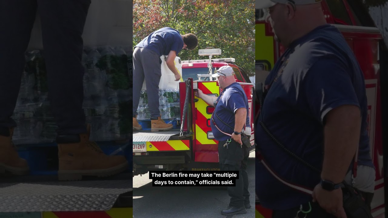 Large brush fire burns in Berlin, CT