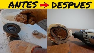 COMO PULIR  MINERALES y GEODAS CON DREMEL 3000 con TESOROS LEYENDAS O MENTIRAS