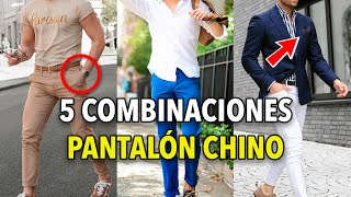 5 COMBINACIONES para pantalones CHINOS ¡DEJA atrás los JEANS! - YouTube