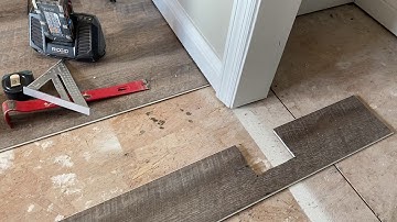 Installing laminate flooring ( click flooring ) under door frames, jams, trim part 2