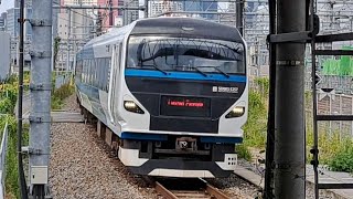 JR東日本E257系Na-10編成特急えぼし茅ヶ崎行き品川駅到着(2023/10/1)