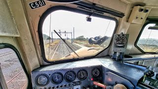 Preserved Aussie icon, 3300HP EMD C501 - Cab & engine room.