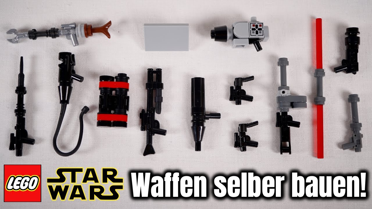 10 Custom Waffen für LEGO Star Wars Minifiguren Blaster Pistolen Klone Clone 