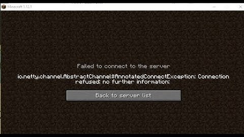 [Fixed Minecraft Error] Connection refused: no further information