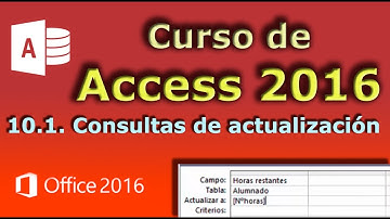 Curso de Access 2016. 10.1. Consultas de actualización