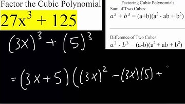 Alg2: Factoring Cubic Polynomials (Step by Step)
