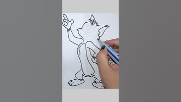 Tom Line Drawing | Easy Tutorial for Kids #shorts