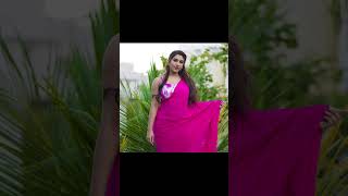 Vishnu Priya Stunning Latest Pics In Pink Saree
