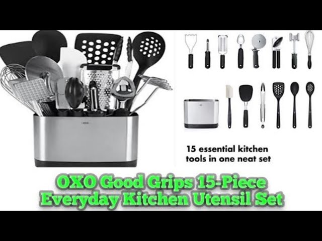 OXO Good Grips 15-Piece Everyday Kitchen Utensil Set - Cooking