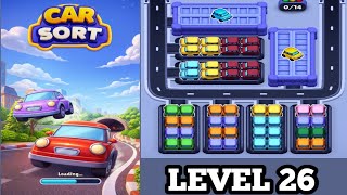 Car Sort Color Puzzle Level 26 gameplay Solution 