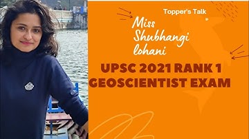 Upsc geoscientist exam preparation strategy by AIR 1 Shubhangi lohani #upsc #geoscientistexam
