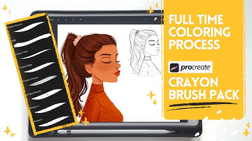 How I color in Procreate using only my Crayon Brush Pack // Full time video