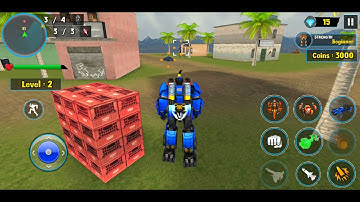 Flying Ghost Robot Car Game: Transform Robot Games - Mega Game Station