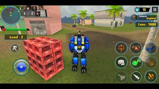 Flying Ghost Robot Car Game: Transform Robot Games - Mega Game Station screenshot 4