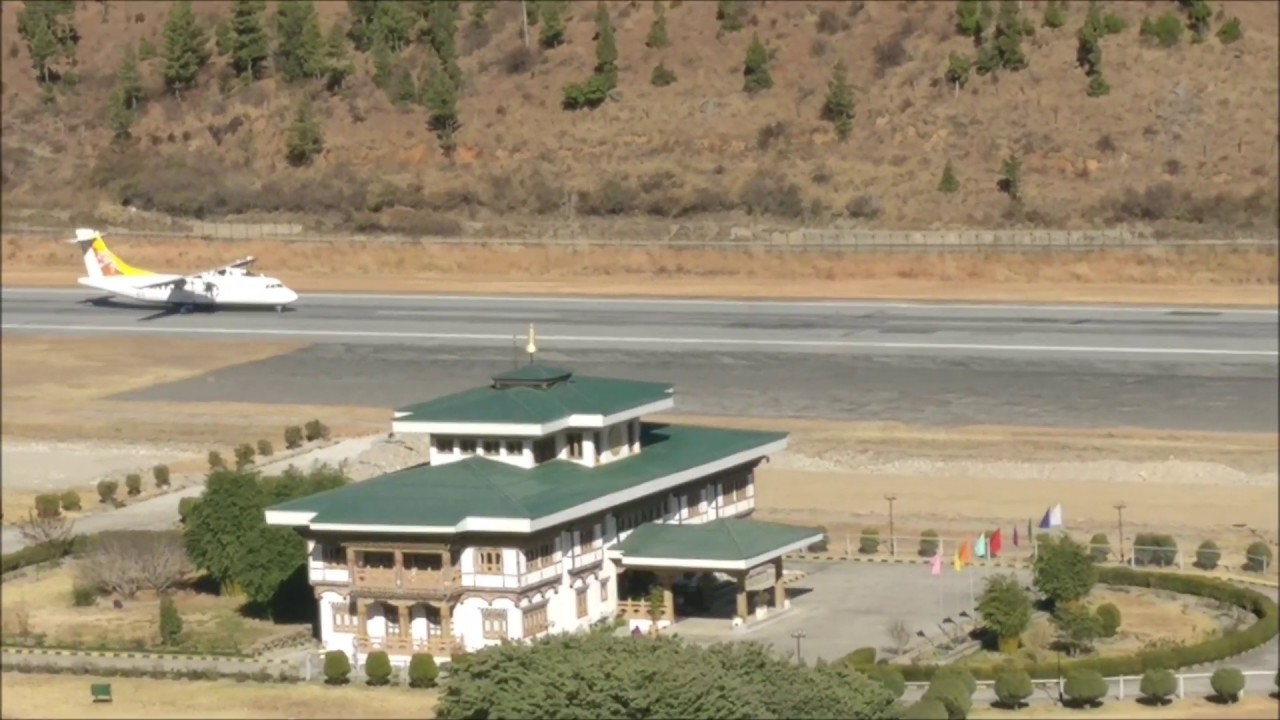 AEROPLANE TAKE OFF FROM WORLD'S MOST DANGEROUS PARO INTERNATIONAL