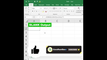 How to Show Blank Output in MS Excel | Excel Shorts | #Excelhurdles #shorts