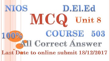 Block 503 Unit 8 MCQ All Correct Answers.