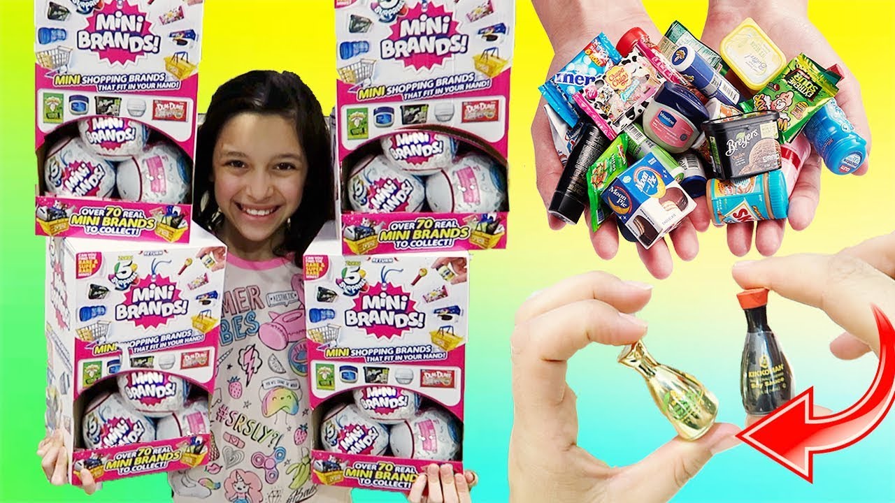 Unboxing Tiny Groceries 5 Surprise Mini Brands Full Box Opening