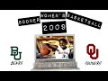 2009 #5 Baylor at #2 Oklahoma Women's Basketball.  TV Play By Play. Full Game. 2/21/2009.